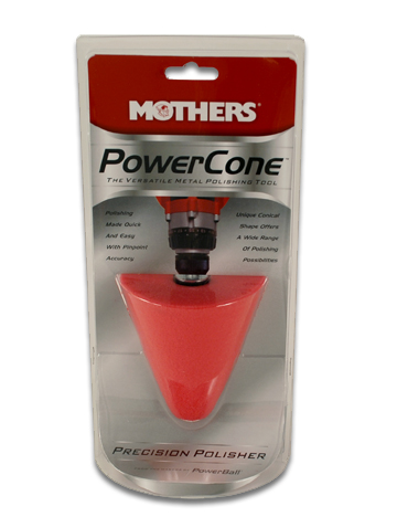 3 Items Mothers PowerCone Precision Polishing Tool Bundle with Microfiber Cloth 
