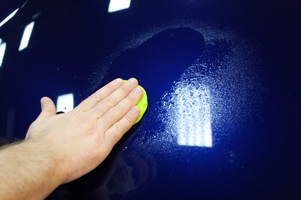 Rub the BLACKFIRE Aggressive Poly Clay across the surface of your paint until it glides smoothly. See Ya, contamination!