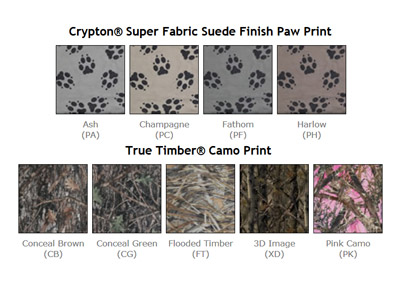 Canine Covers Paw prints and Camo