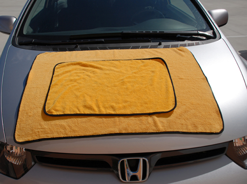 The Gold Plush XL Microfiber Towels can be used for buffing, drying, and general detailing.