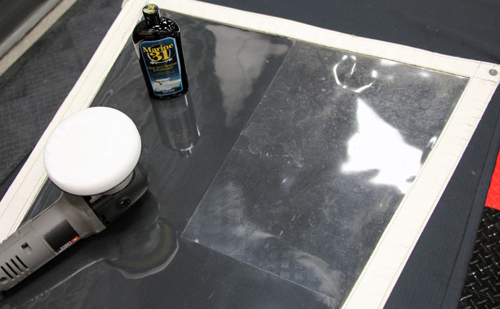 Marine 31 Clear Vinyl Restorer and Protectant removes yellowing with minimal effort