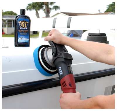 Marine 31 Gel Coat Carnauba Wax + Sealant creates a slick, high-gloss finish that lasts!