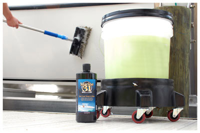 Marine 31 Gel Coat Wash & Wax with Carnauba shines as it cleans!