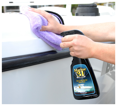Marine 31 Gel Coat Spray Wax Plus provides durable UV protection and a high gloss, slick finish