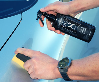 Black Label Diamond Coating Booster adds gloss and slickness to your coated vehicle