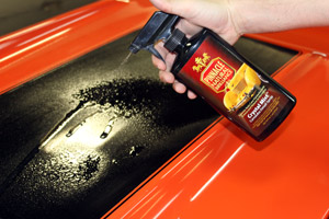 Spray Pinnacle Crystal Mist directly onto the surface of the vehicle you are detailing.