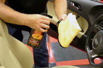 Pinnacle Leather Cleaner & Conditioner removes body oil and restores the soft supple feel of your leather