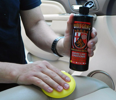 Wolfgang Leather Care Conditioner makes leather feel soft and supple