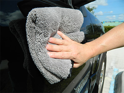 Dry Shine Waterless Car Wash and Wax, Dual Pile Microfiber Towel 2 Pack