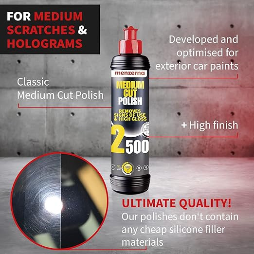 Menzerna PF2200 Lucidante Ad Alte Prestazioni Per Auto - Taglio Medio 250ml - Senza Silicone