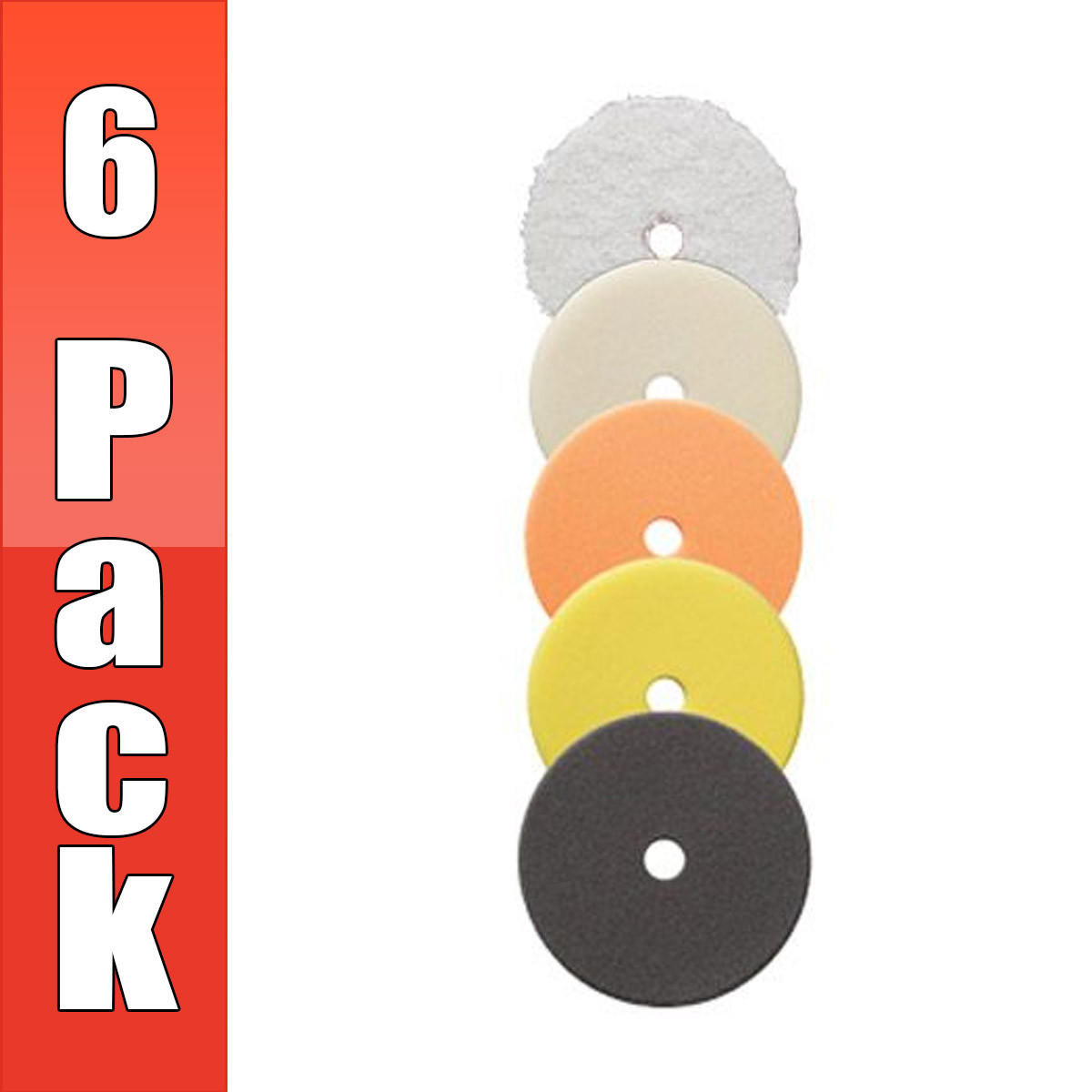 Griots Garage 5.5 Inch BOSS Foam and Microfiber Pads 6-Pack