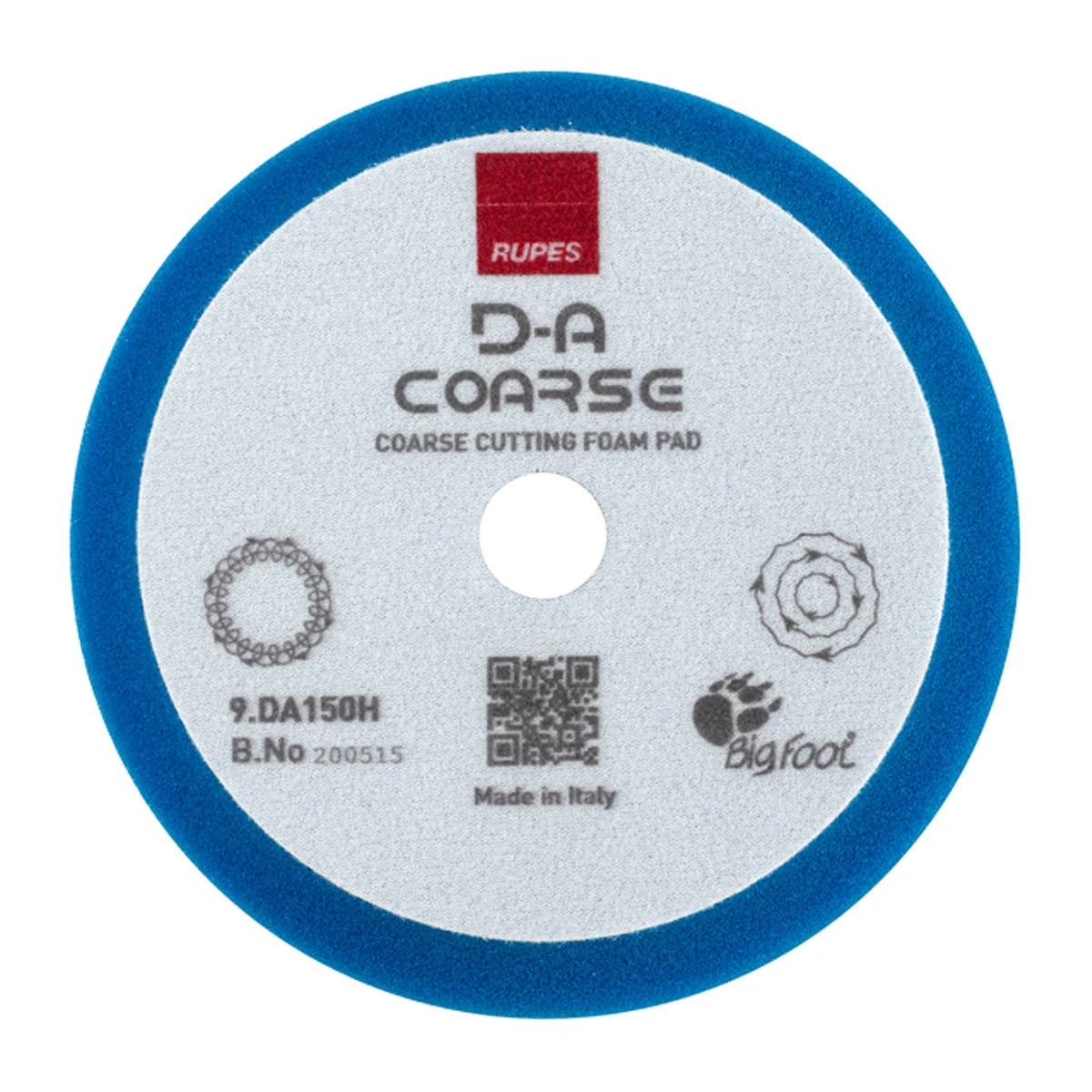 Lot De 5 Tampons De Polissage RUPES Coarse – Bleu Dur, 80-100 Mm – Pour Polisseuse Excentrique, Cellules Ouvertes