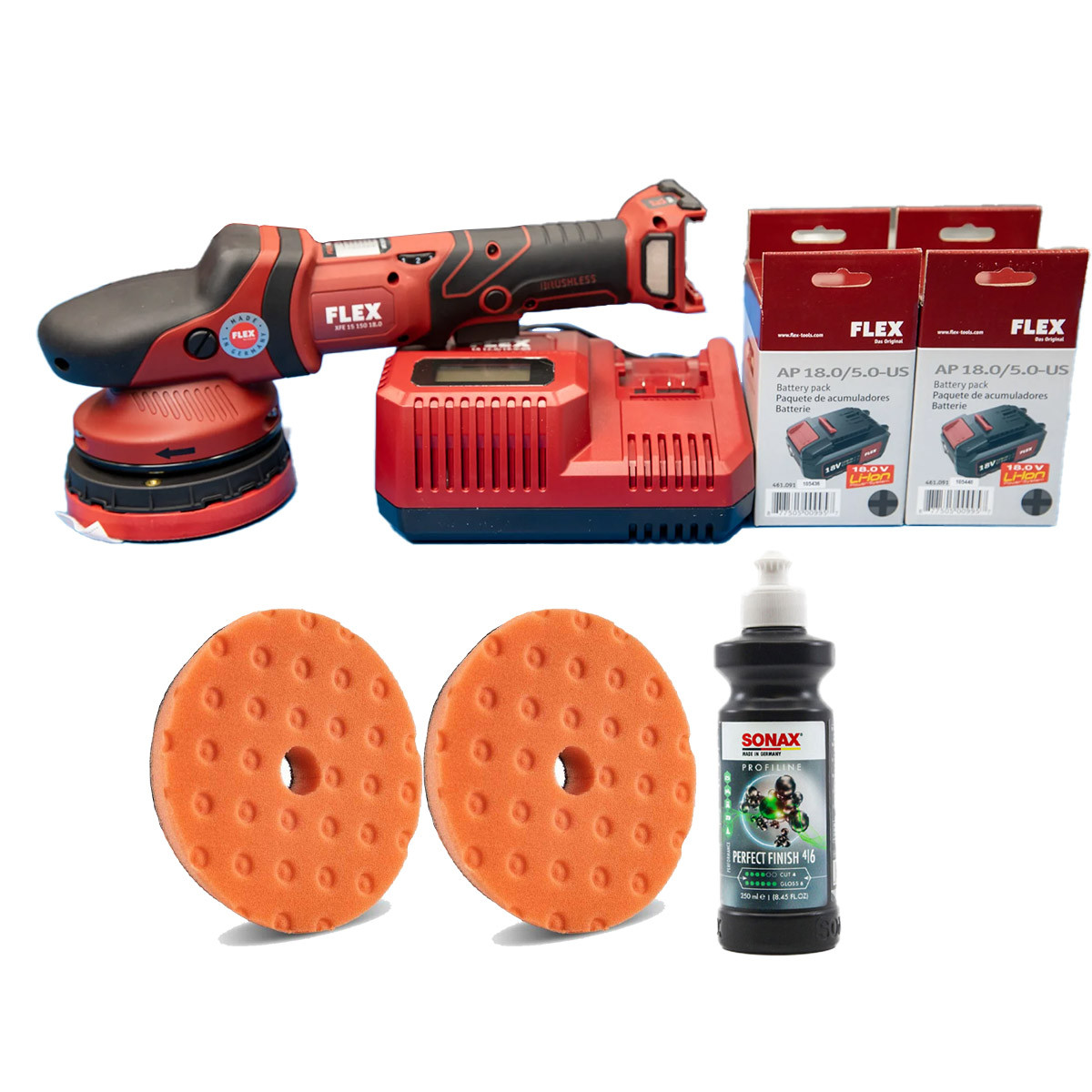 Flex Xfe 15 150 Cordless Orbital Polisher Kit main image 1