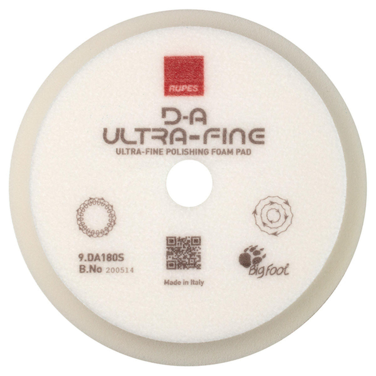 RUPES DA White Ultrafine Foam Pad - 6 Inch