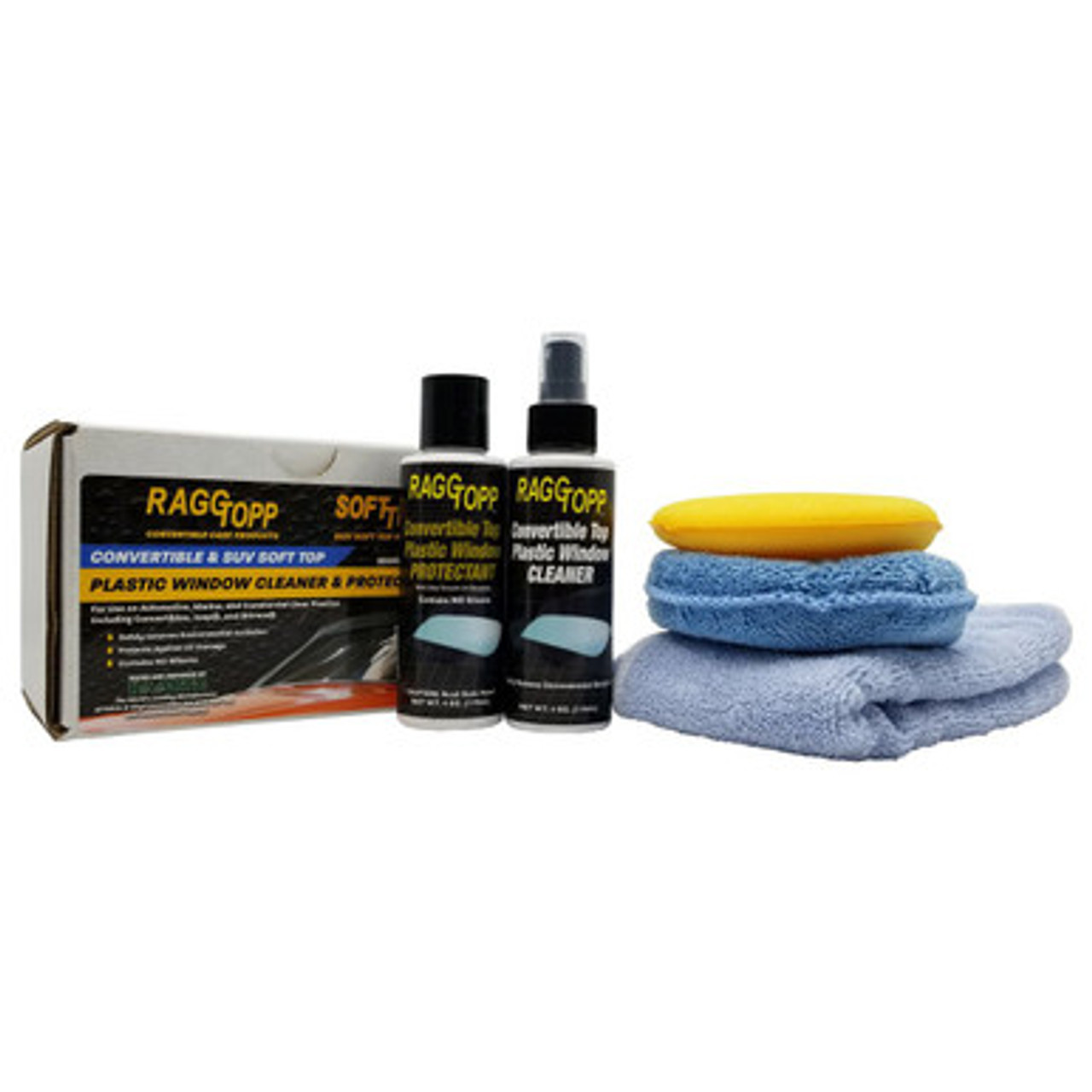 RAGGTOPP/SOFTTOPP Convertible Top Plastic Window Cleaner & Protectant Kit