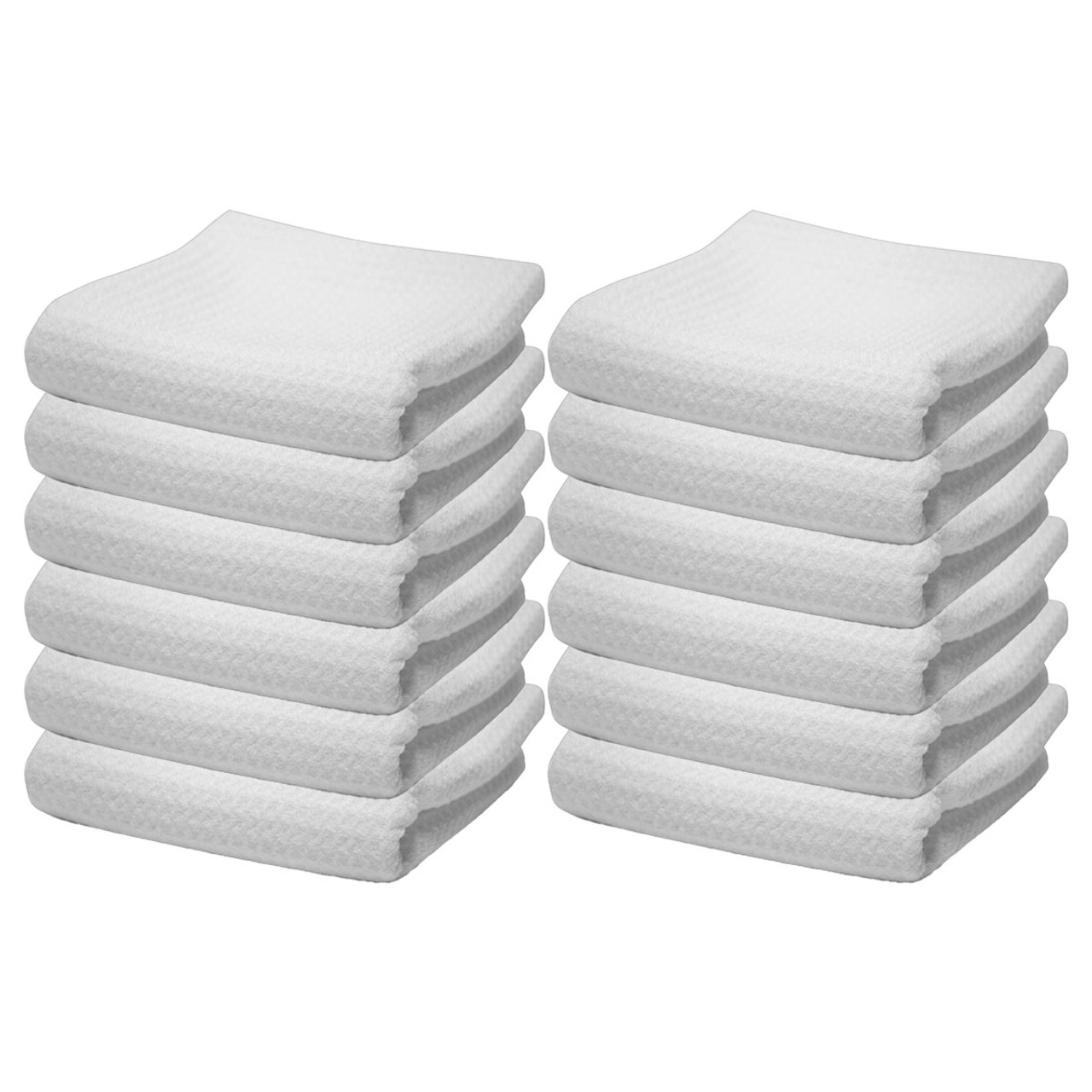 16x24 Microfiber Waffle Weave Towel - Pack of 6 Blue