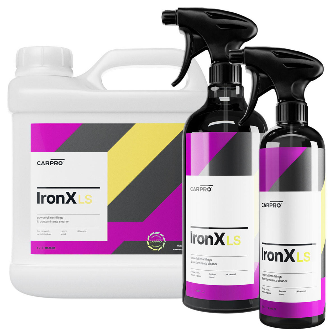 CarPro, IronX LS Limón, Descontaminante Férrico Pintura y rines,1 litro