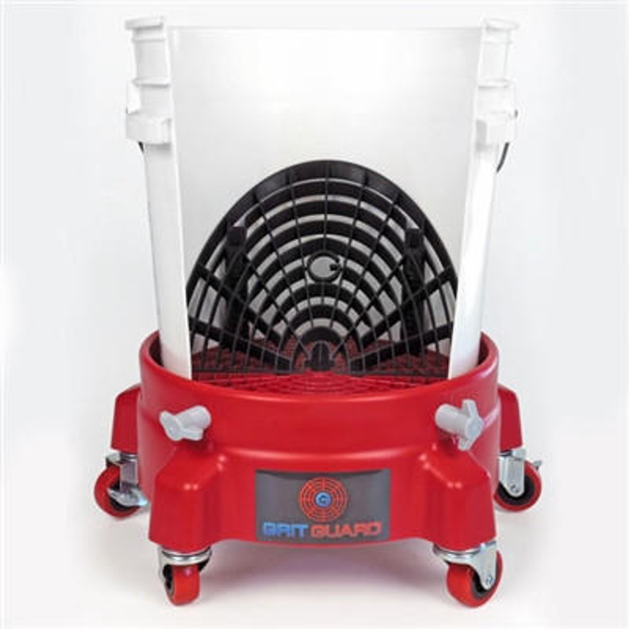 Red 5 Gallon Wash Bucket With Red Grit Guard Insert