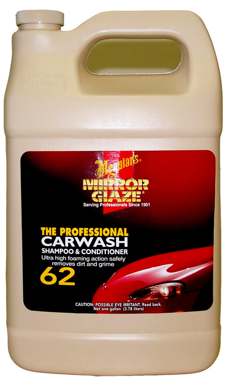 Meguiars #62 Carwash Shampoo & Conditioner is a high foaming auto shampoo  rich in lubricating suds. Wash your car with Meguiars #62 Car Wash Shampoo 