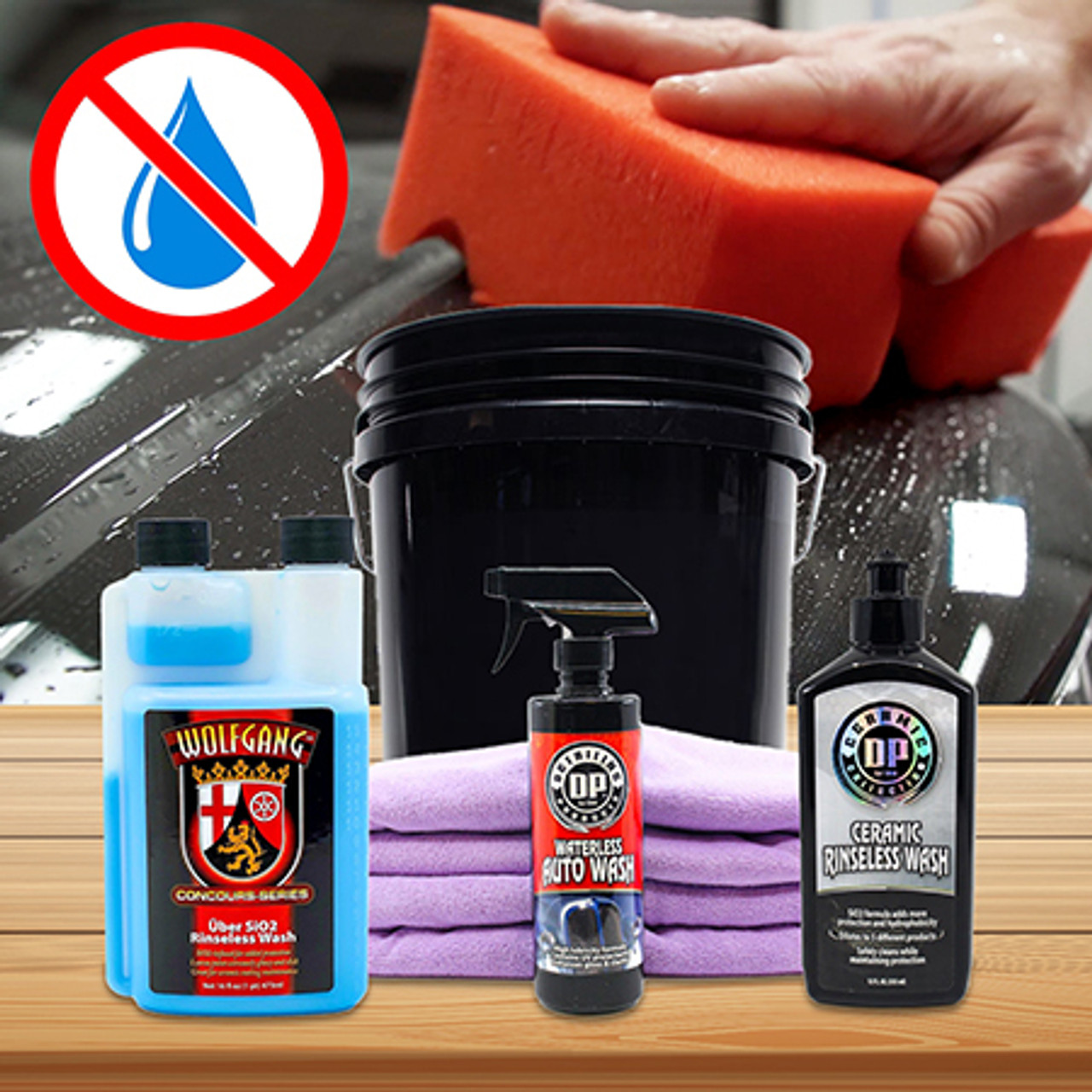 Flowgenix™ Waterless Car Wash Spray - Grand Finale - Motorcycle Cleaner &  Car Wax Polish (8 oz) - Ceramic Coating - Incl. 2 Microfiber Towels - Best