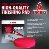 SONAX Red Hard Cutting Polishing Pad - 6 Inch SONAX Red Hard Cutting Polishing Pad - 6 Inch