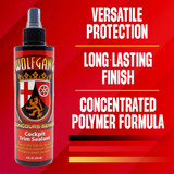 Wolfgang Cockpit Trim Sealant utilizes a concentrated polymer formula that provides versatile protection and a long-lasting finish.