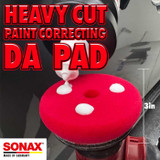 SONAX 3 Inch Red Foam Cutting Pad 4 pack