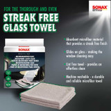 SONAX Microfiber Glass Cloths - 3 Pack