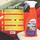 SONAX Spray and Seal provides unmatched water beading and protection.