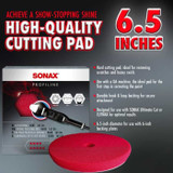 SONAX Red Cutting Pad 165mm - 6.5 Inch FACTS
