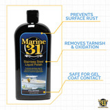 Marine 31 Stainless Steel Liquid Polish 16 oz