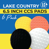 Lake Country 6.5 Inch CCS Pads 6 Pack - Your Choice