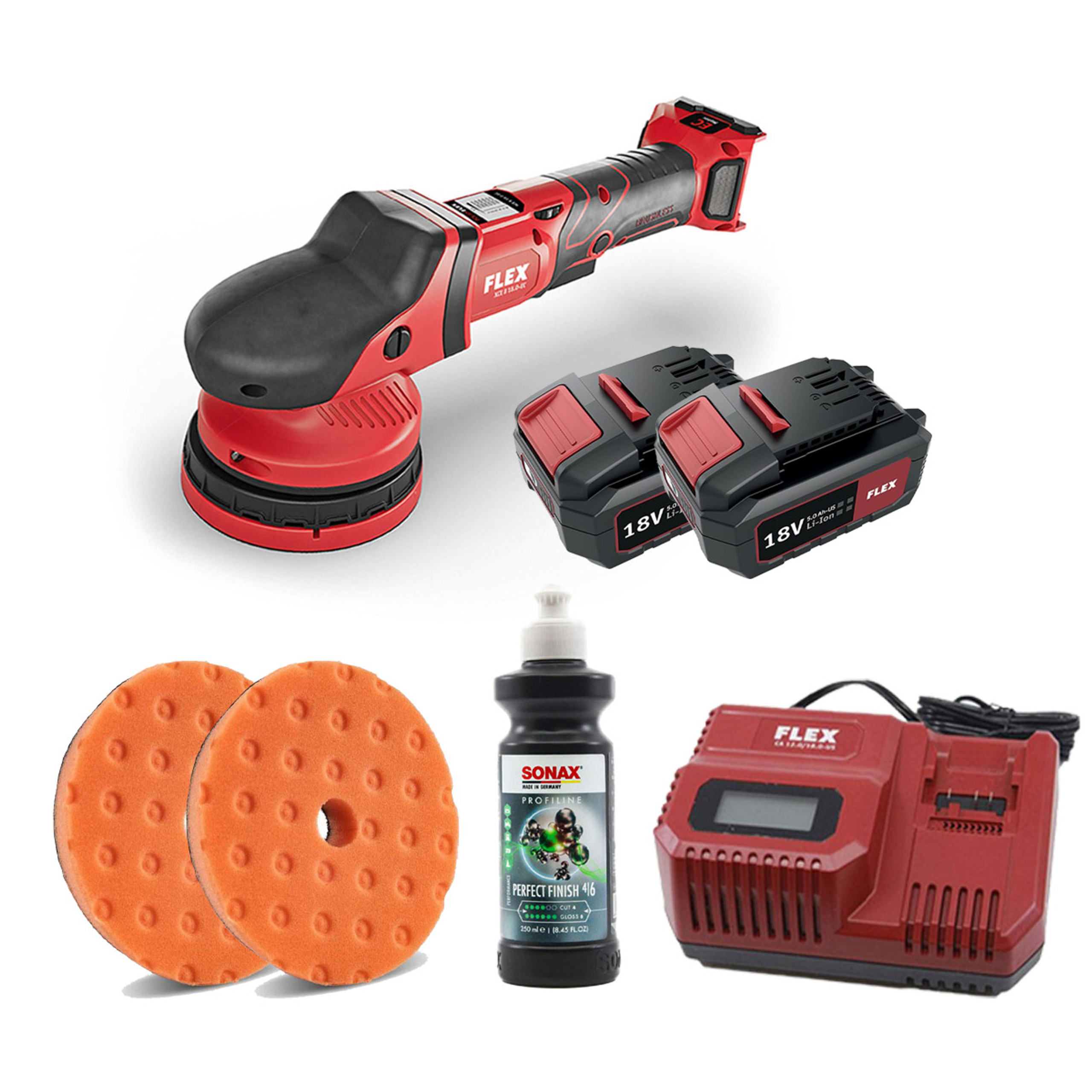 FLEX XCE 8125 Cordless Polisher SONAX Combo