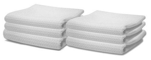 16x16 Microfiber Waffle Weave Towel - Pack of 6