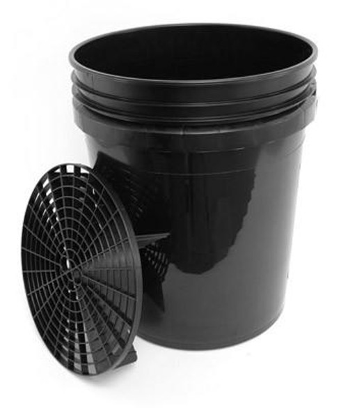PBMG 5 Gallon Professional Wash Bucket with Grit Guard - BLACK
