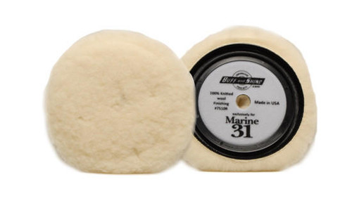 Marine 31 7.5 in Marine 31 Electrified White Sheepskin Final Polishing Pad