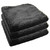 Cobra Dark Charcoal 360 Silk Edge Microfiber Towel 16 x 16 Inch - 3 Pack