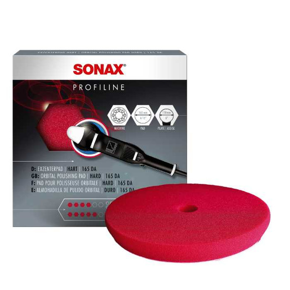 SONAX Red Hard Cutting Polishing Pad - 6.5 Inch