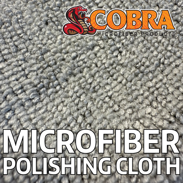 Cobra 6 Pack Storm Gray Edgeless Microfiber Polishing Cloth 16 x 16 Inch