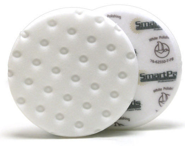 Lake Country Mfg White Heavy Polishing CCS Smart Pads DA 5.5 in Foam Pad