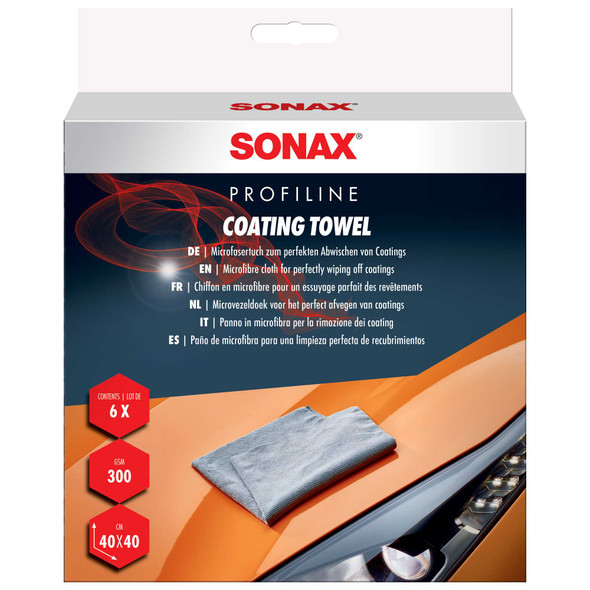 SONAX Microfiber Coating Towels - 6 Pack