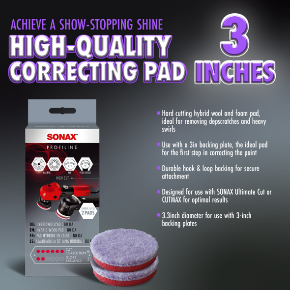 SONAX Hybrid Wool Pad 85