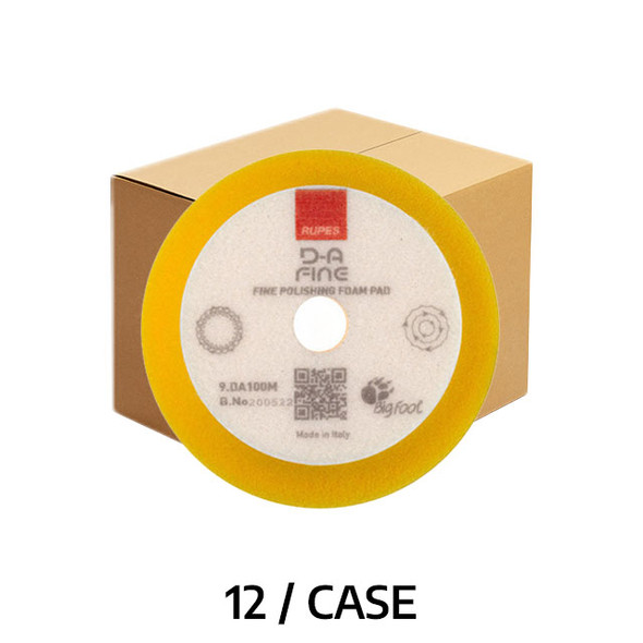 100 mm. Rupes DA Yellow Fine Foam Pad (Case of 12)