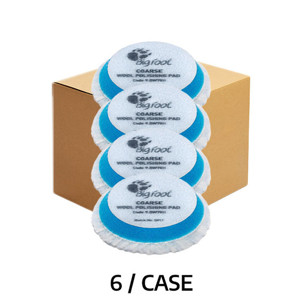 2.5 inch Rupes COARSE wool pad - 4 PACK (Case of 6)