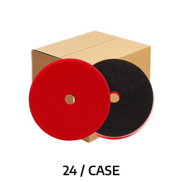 Lake Country Force Hybrid Foam Pads 6.5 Inch Red (Case of 24) - LC-FR-HRED6