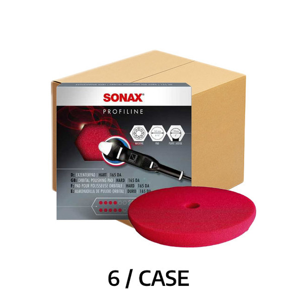 SONAX Red Cutting Pad 165mm - 6.5 Inch (Case of 6) - SON-492441