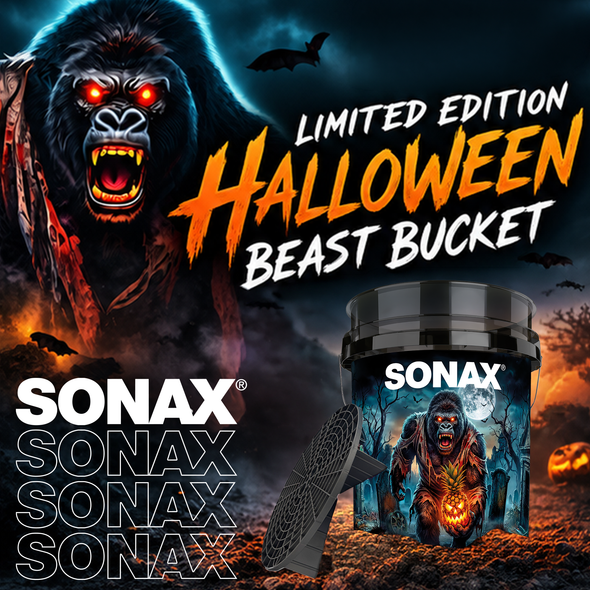 Limited Edition SONAX Halloween Beast Bucket for car detailing and auto care