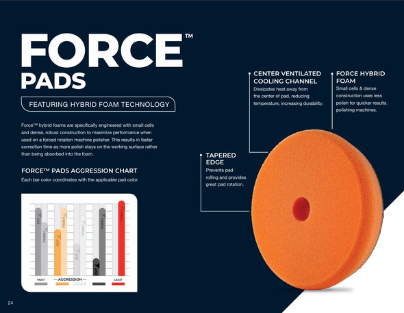 5.5 Inch Lake Country Force Hybrid Foam Pads 6 Pack - Your Choice