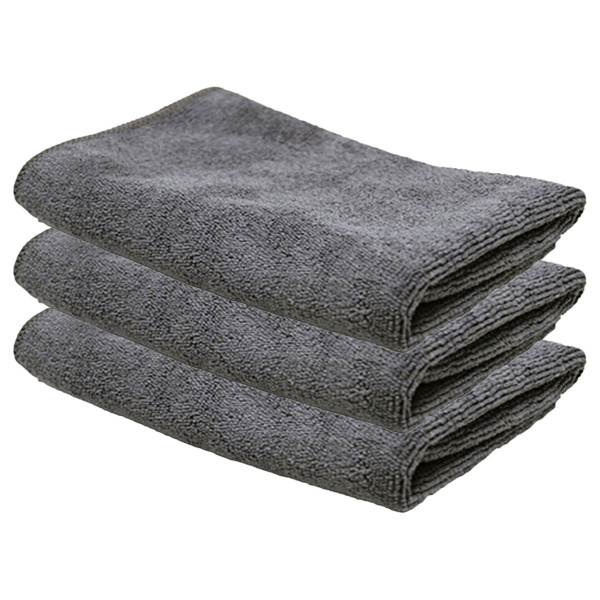Cobra Grey All Purpose Microfiber Towel 16 x 16 Inch - 3 Pack