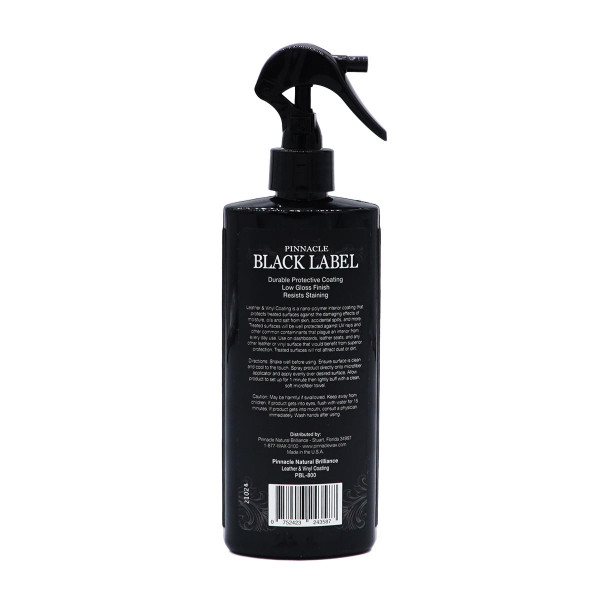 Pinnacle Black Label Leather And Vinyl Coating 8 oz